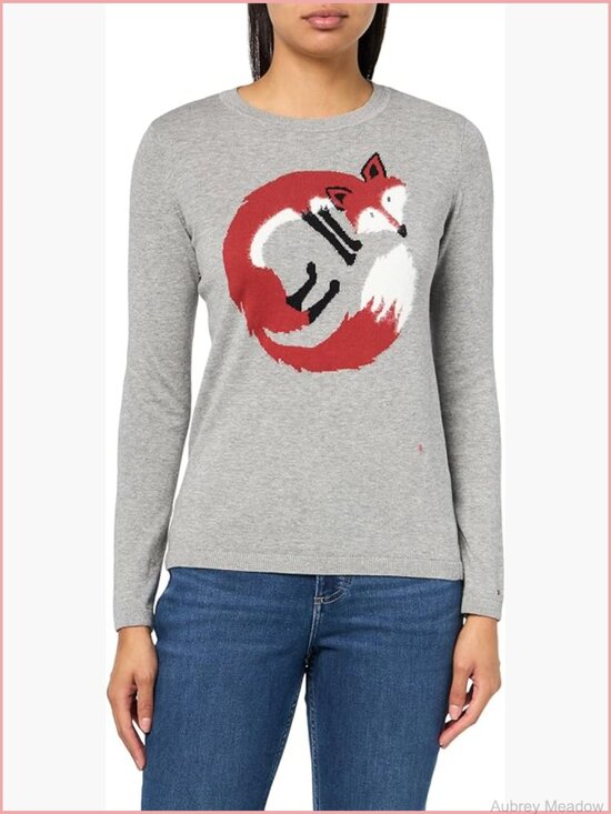Sweaters - Graphic Critter Pullover Crewneck Sweater